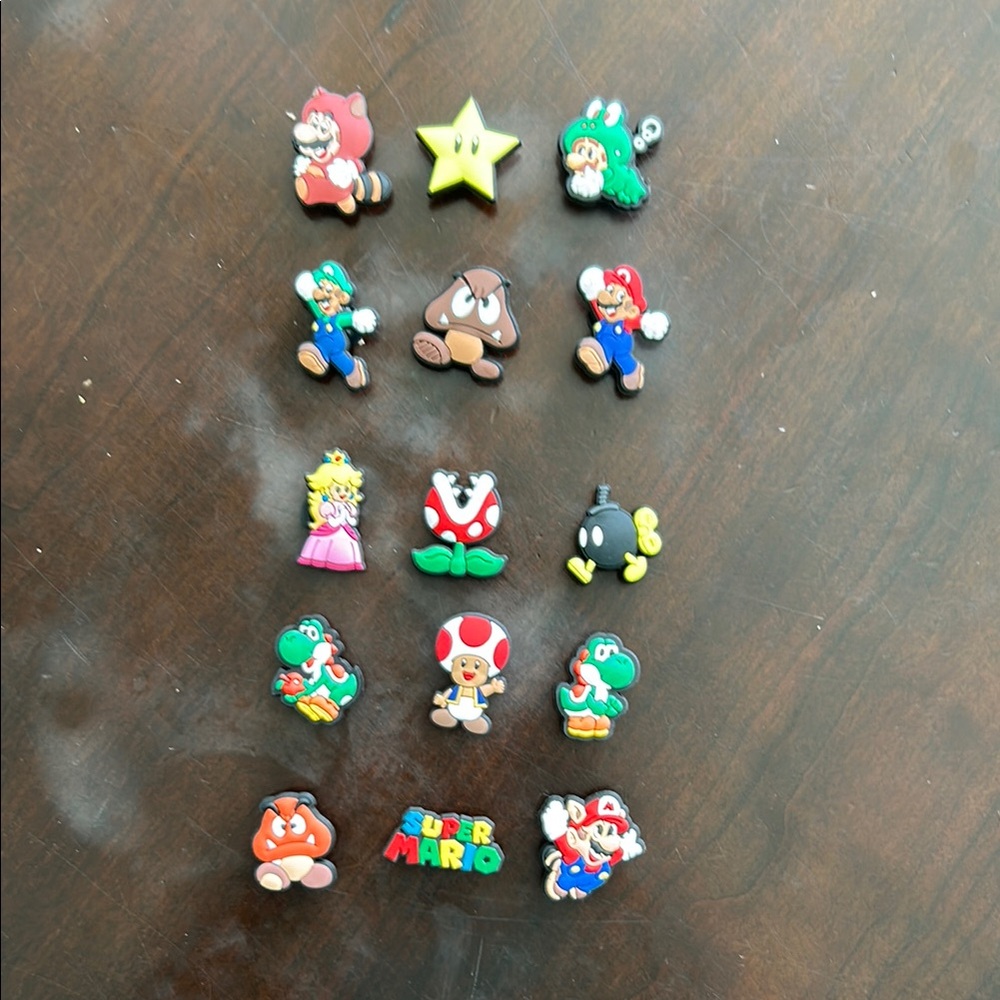 15 Super Mario Shoe Charms Set / Croc charms / Jibbitz